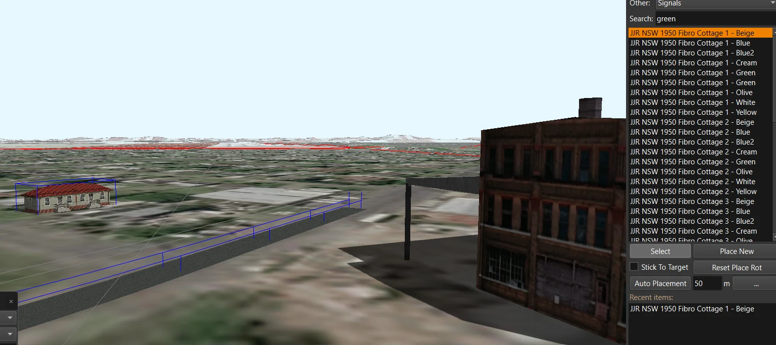 Fibro house scenery objects successfully appearing in TSRE5 after fixing the route reference file.