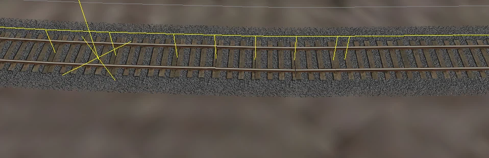 The previously troublesome track gap connected using a short dynamic track section in TSRE5.